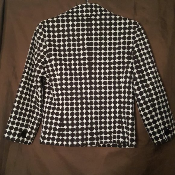 Peck and Peck Black and White Polka Dot Blazer SZ4 - Picture 2 of 5